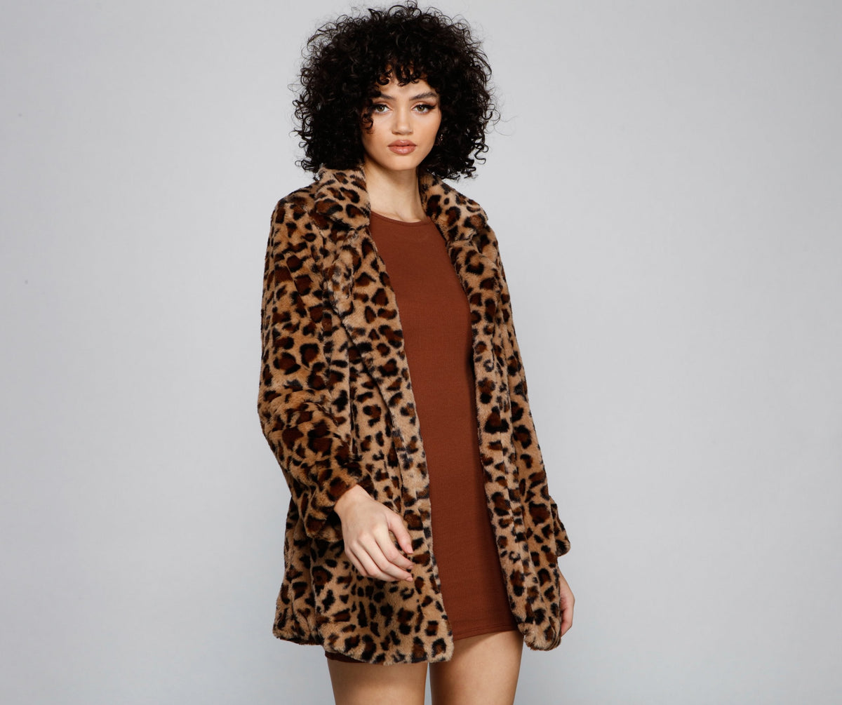 Cozy Fab Faux Fur Coat Ins Street