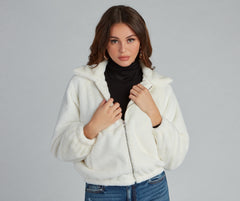 Cuddle Up Faux Fur Bomber Jacket Ins Street