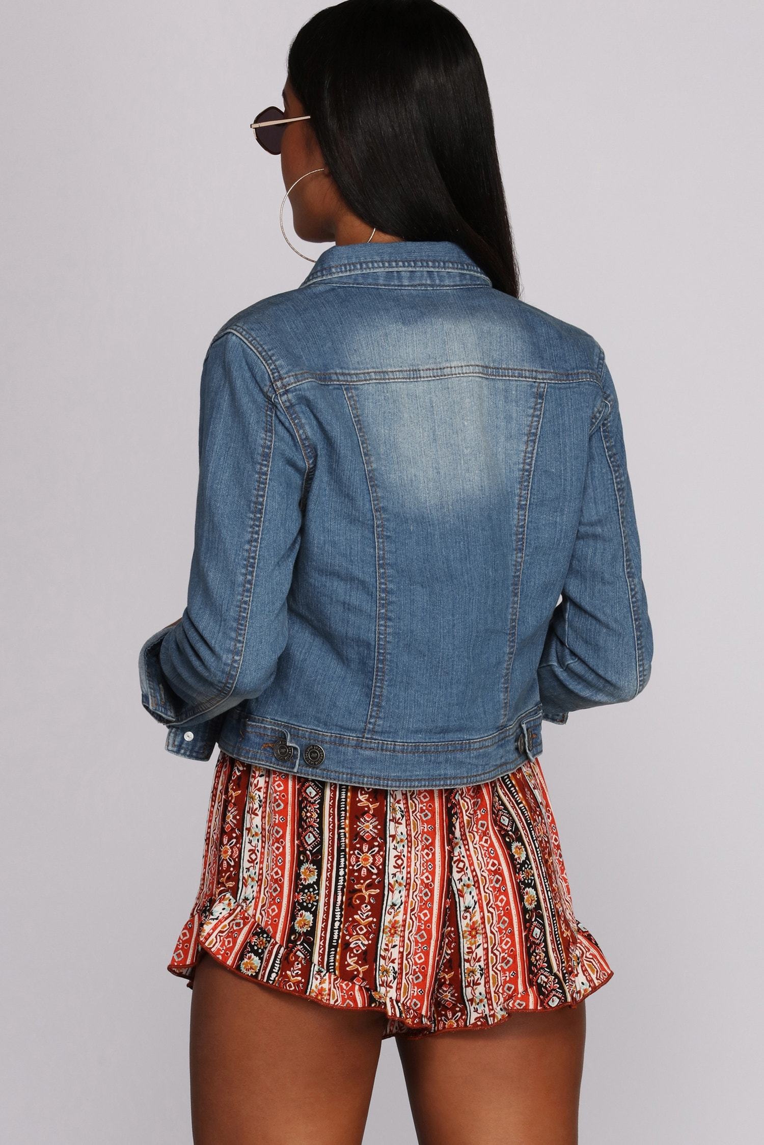 Cropped And Chic Denim Jacket Ins Street