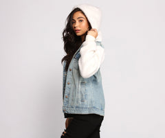 Cozy Casual Vibe Sherpa Denim Jacket Ins Street