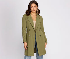 Cosmopolitan Chic Belted Trench Coat Ins Street