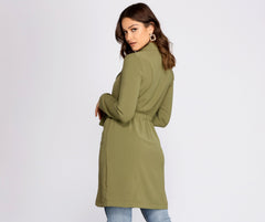 Cosmopolitan Chic Belted Trench Coat Ins Street