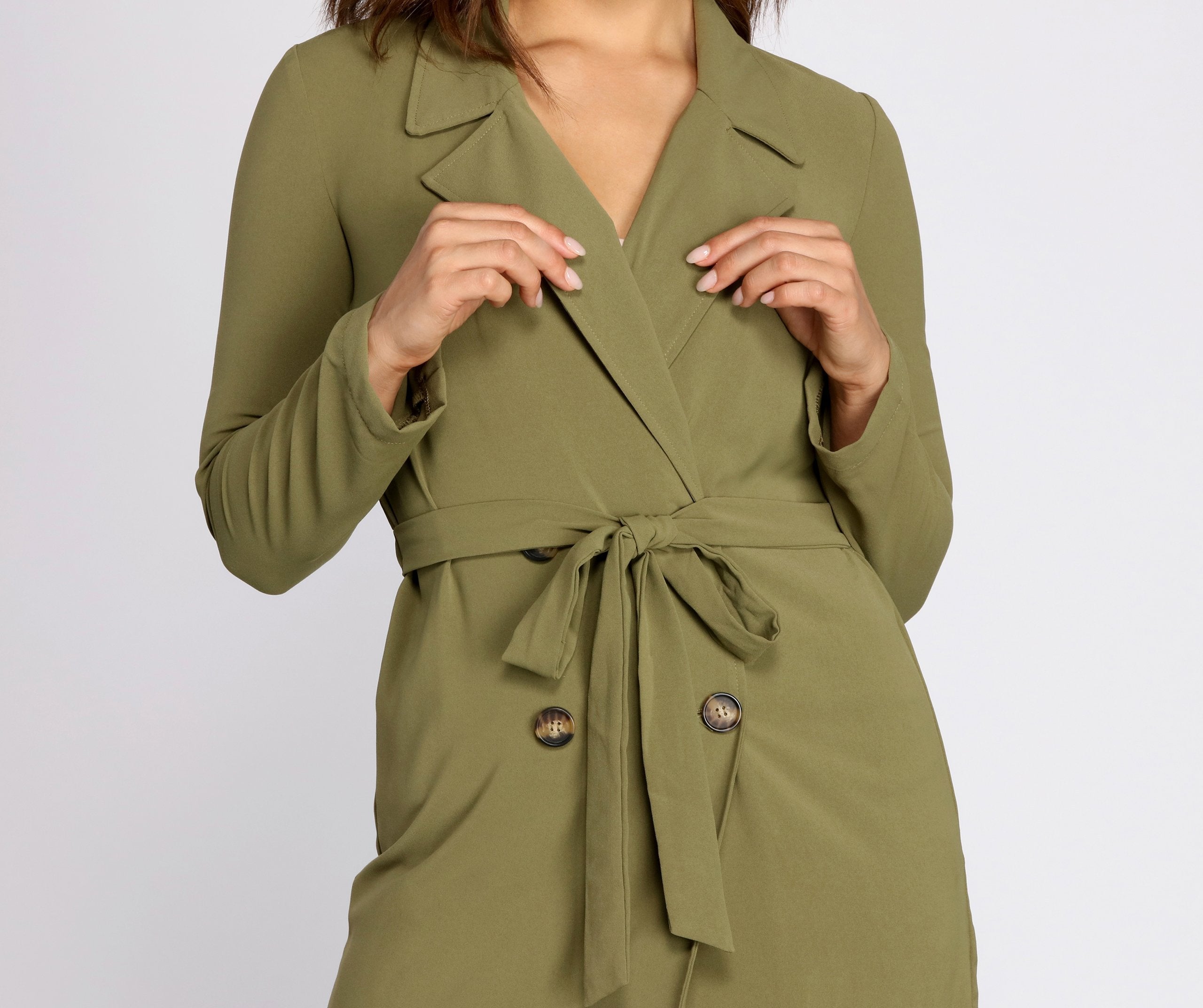 Cosmopolitan Chic Belted Trench Coat Ins Street