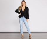 Simply Irresistible Zip Front Ruffled Blouse Ins Street