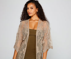 Crochet Babe Lace Duster Ins Street