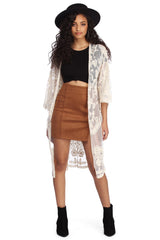 Crochet Babe Lace Kimono Ins Street