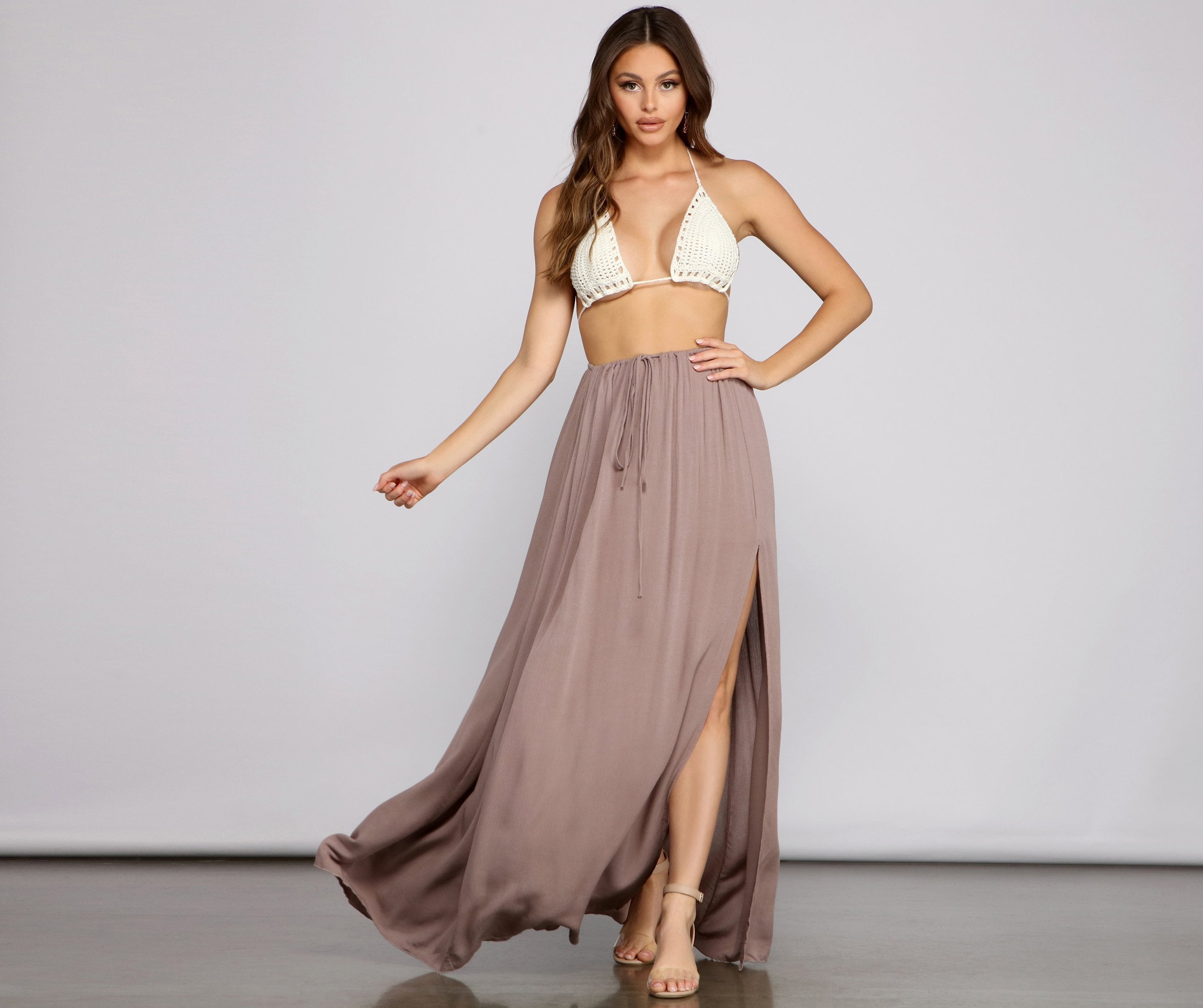 Laidback Vibes Maxi Skirt Ins Street