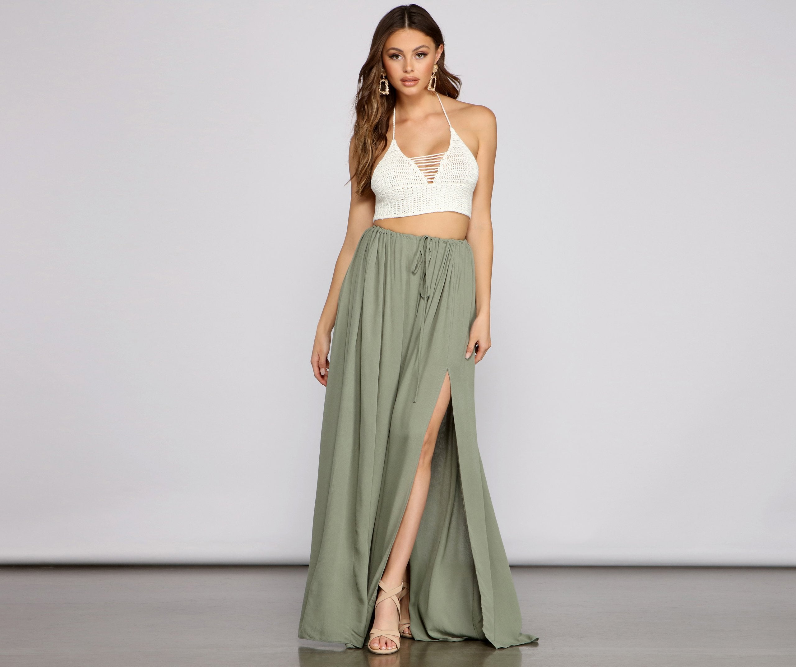 Laidback Vibes Maxi Skirt Ins Street