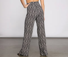 High Waist Bohemian Flared Wide Leg Pants insstreet