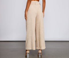 High Waist Flared Corduroy Pants insstreet