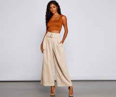 High Waist Flared Corduroy Pants insstreet