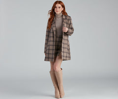 Clueless In Plaid Faux Suede Skirt ladies-street