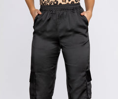 Sleek Satin Joggers Ins Street