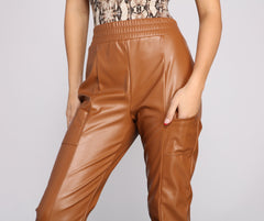 Sleek And Chic Vibes Faux Leather Pants Ins Street