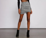 High Waist Asymmetrical Hem Mini Skirt insstreet