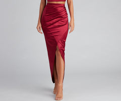 Sleek Moves Wrap Maxi Skirt Ins Street