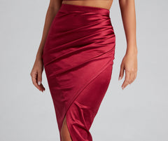 Sleek Moves Wrap Maxi Skirt Ins Street