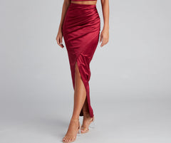 Sleek Moves Wrap Maxi Skirt Ins Street