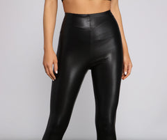 High Waist Faux Leather Leggings insstreet