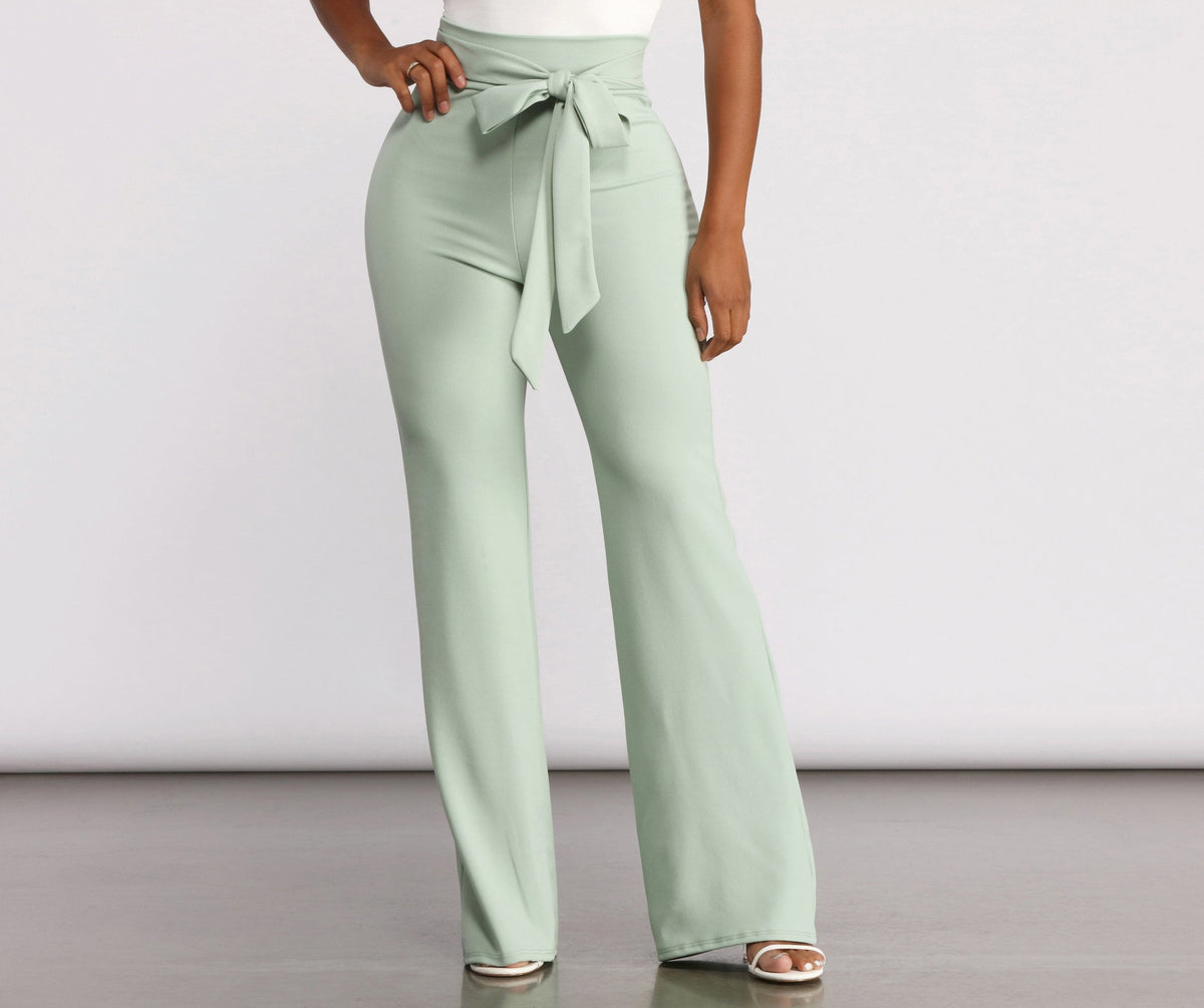 High Waist Wide Leg Dress Pants insstreet