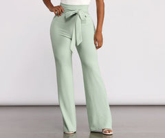 High Waist Wide Leg Dress Pants insstreet