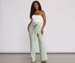 High Waist Wide Leg Dress Pants insstreet