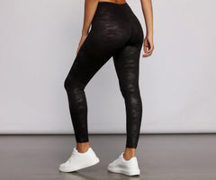 Coated Camo Leggings Ins Street