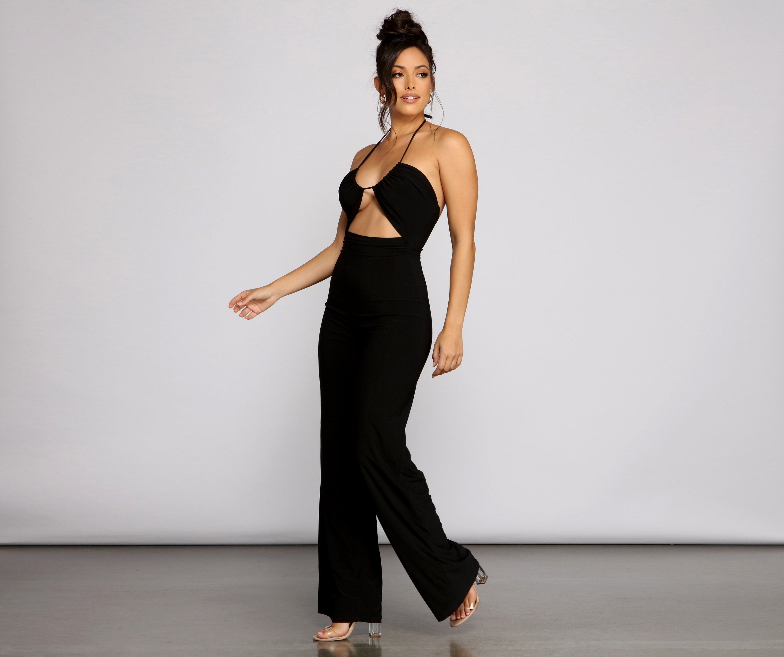 Sleek And Sultry Halter Jumpsuit Ins Street