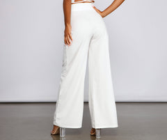 High Waist Pleated Wide Leg Pants insstreet