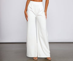 High Waist Pleated Wide Leg Pants insstreet