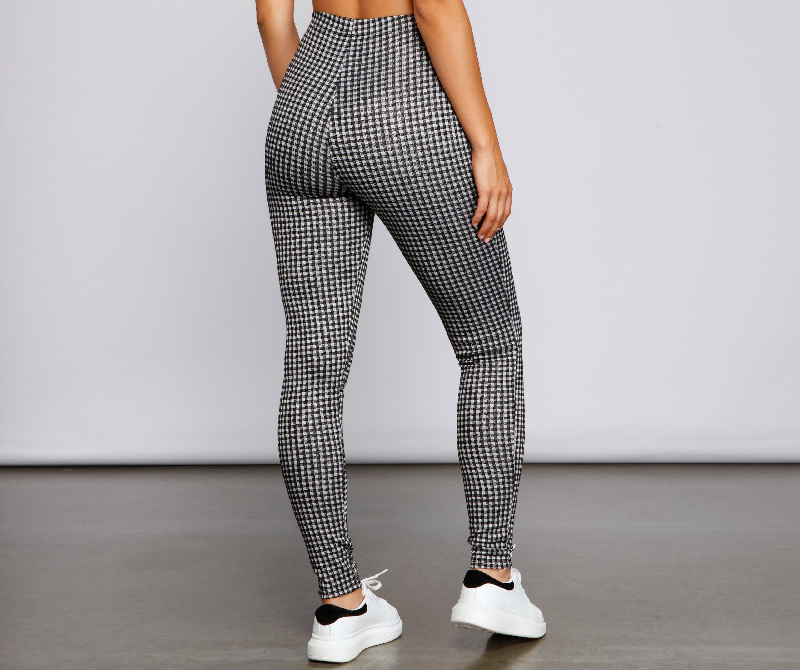 High Waist Plaid Leggings insstreet