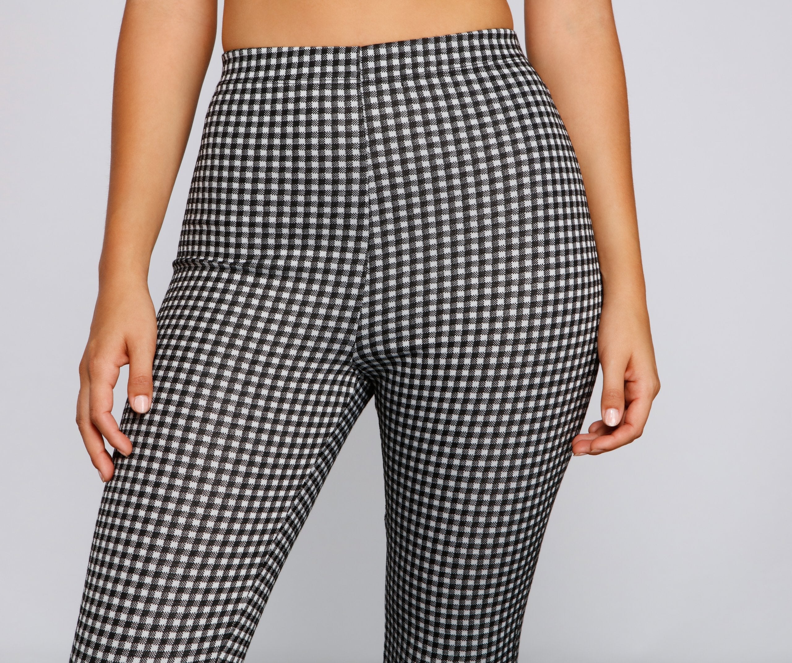 High Waist Plaid Leggings insstreet