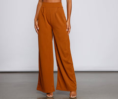 High Waist Pleated Wide Leg Pants insstreet