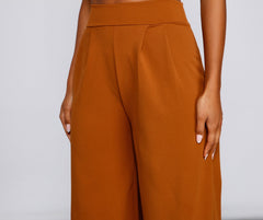 High Waist Pleated Wide Leg Pants insstreet