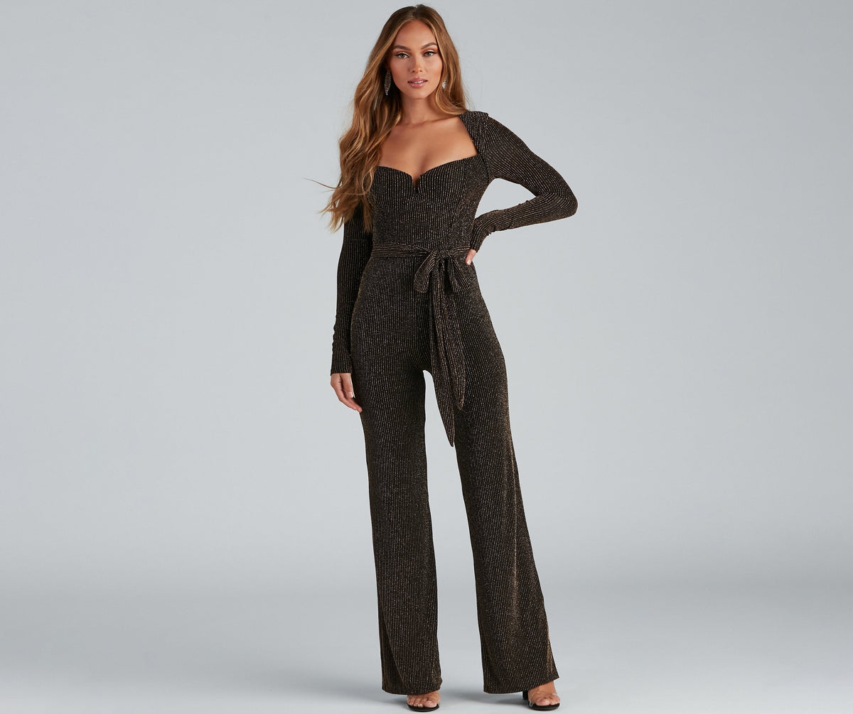 Shine In Celebration Lurex Jumpsuit Ins Street