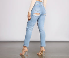 High Waist Trendy Cut Out Skinny Jeans insstreet