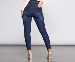 High Rise Paper Bag Skinny Jeans insstreet