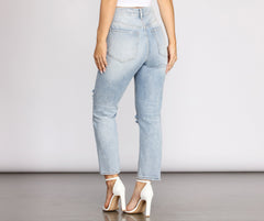 High Rise Drama Destructed Jeans insstreet