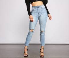 High Rise Destructed Diva Skinny Jeans insstreet