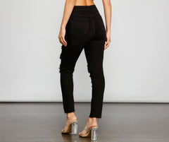 Sleek High Rise Skinny Jeans Ins Street