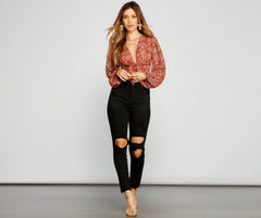 Sleek High Rise Skinny Jeans Ins Street