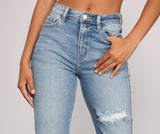 High-Rise Cropped And Cuffed Mom Jeans insstreet