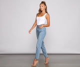 High-Rise Slim Straight Jeans insstreet