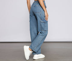 High-Rise Cargo Boyfriend Jeans insstreet