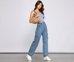 High-Rise Cargo Boyfriend Jeans insstreet