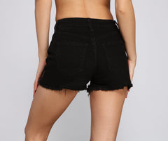 High-Rise Lace-Up Denim Shorts insstreet