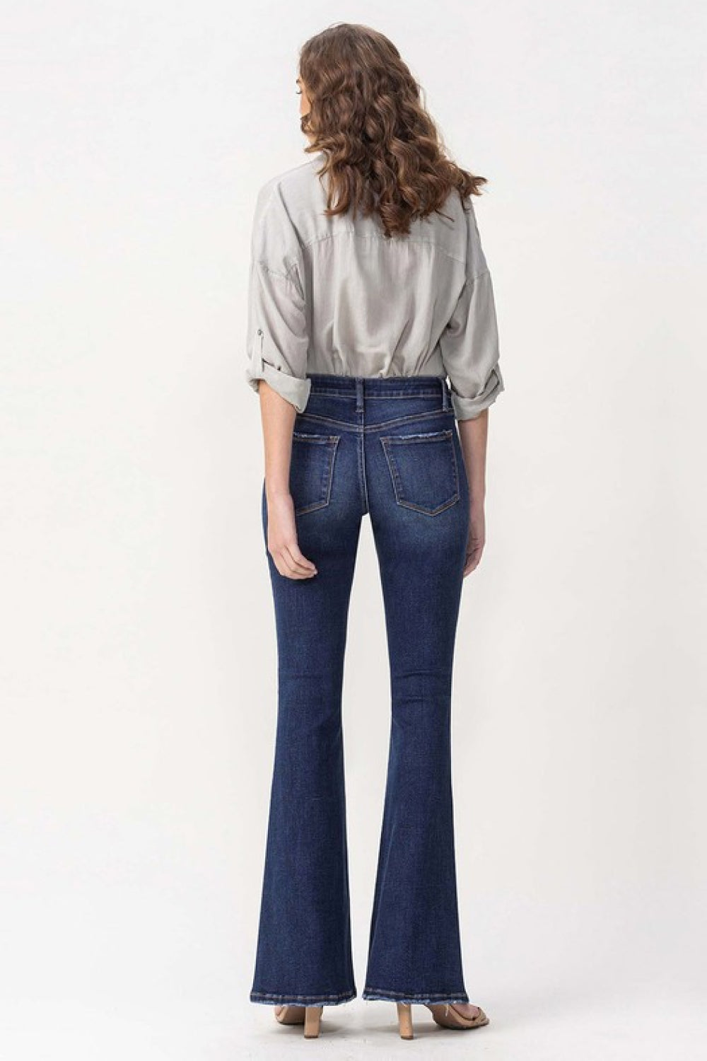 Lovervet Full Size Joanna Midrise Flare Jeans Ins Street