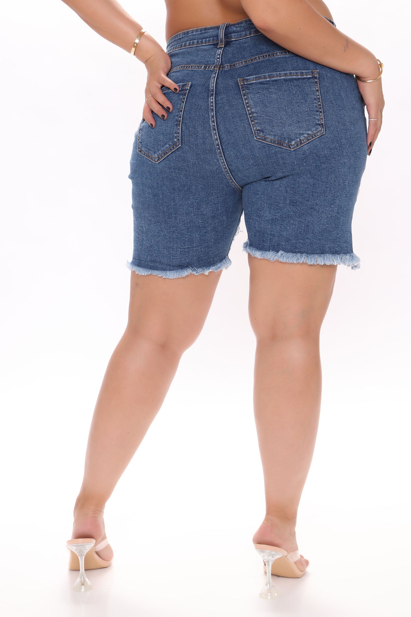 Whitney Bermuda Shorts - Medium Wash Ins Street