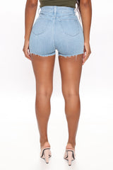Sorry Mom Shorts - Light Wash Ins Street