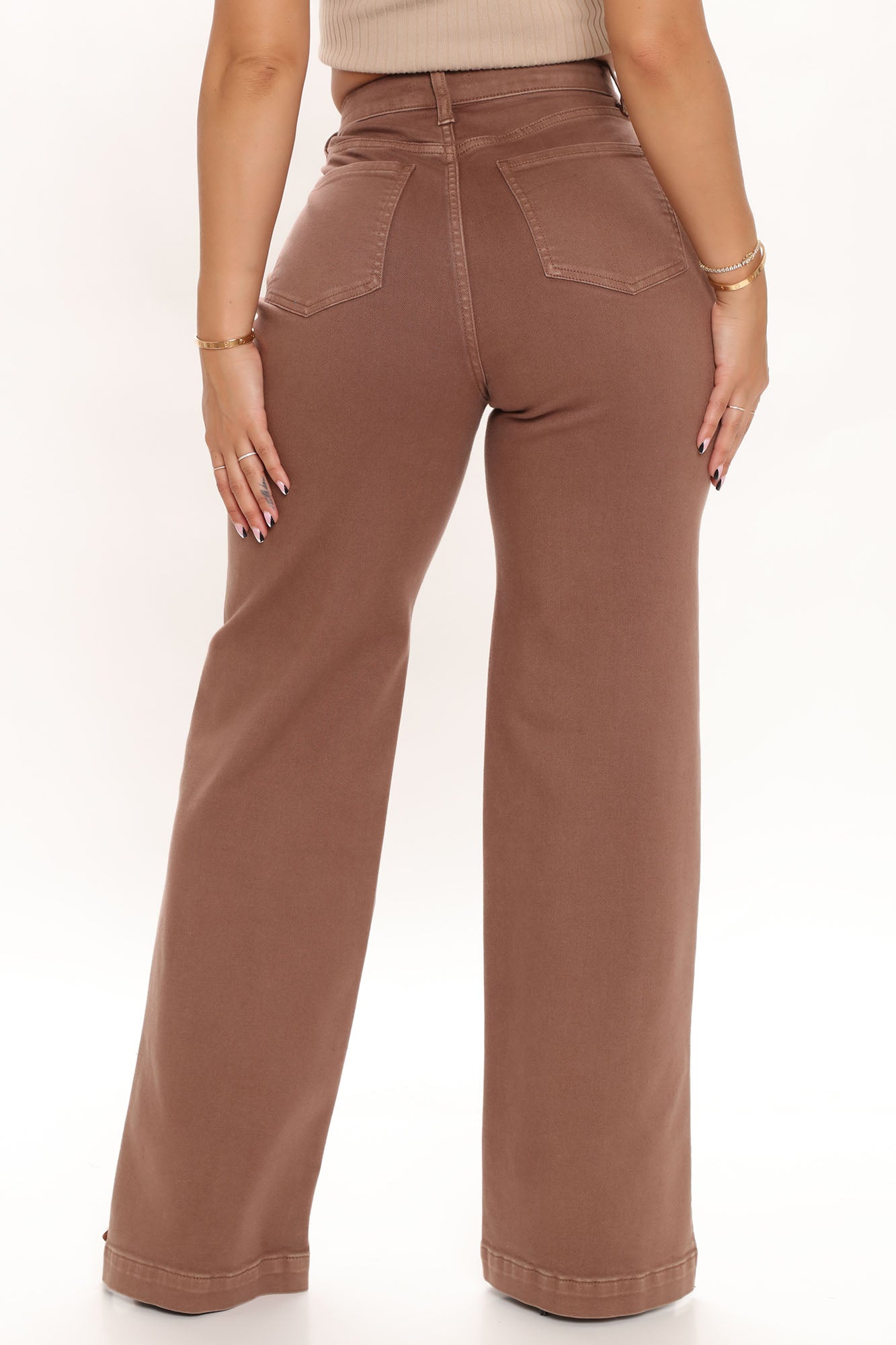 Stockholm Side Slit Wide Leg Jeans - Chocolate Ins Street